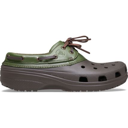 Crocs™ Classic Boat Shoe Espresso/Army Green