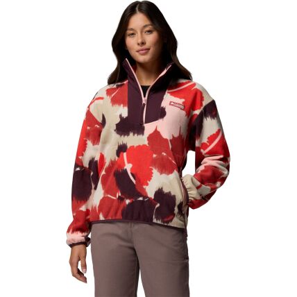 Columbia Sequoia Grove Printed Half Zip Women's Washed Red, Ikatbloom