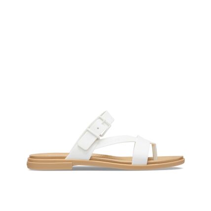 Crocs™ Tulum Toe Post Sandal Womens Oyster/Tan