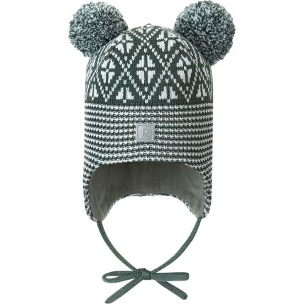 REIMA Merino Wool Knit Hat Kuuru Thyme green