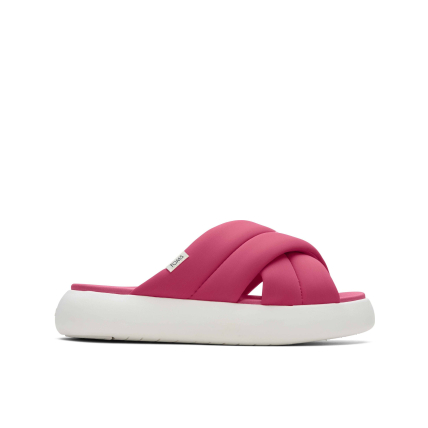 TOMS Repreve Jersey Womens Mallow Crossover Sandal Raspberry