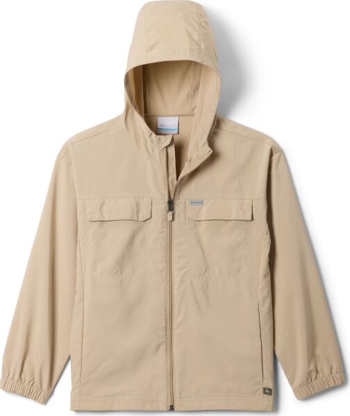 Columbia Skien Valley Hooded Long Sleeve Shirt Youth Ancient Fossil